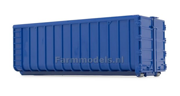 40M3 BLUE HOOKLIFT CONTAINER, geschikt voor MarGe models vrachtwagens met MEILLER HOOKLIFT  1:32 MM2306-01