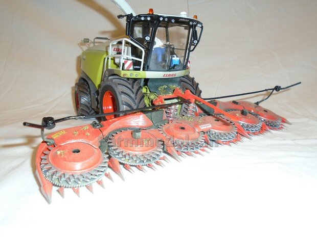 Kemper 460plus header 8 rijer onafhankelijke ma&iuml;sbek met adapter naar Wiking, opklapbaar, 1:32 Marge Models MM2240  