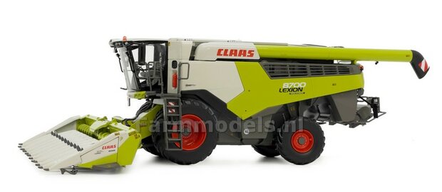 NEW: Claas Lexion 8700 met Corio 1275C Conspeed kolvenplukker en trailer 1:32 MargeModels MM2302  