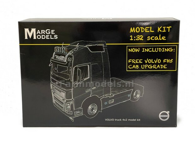 VOLVO FH16 INCL. UPGRADE FH5, 4x2 Truck  BOUWKIT/ Losse onderdelen MarGe Models Vrachtwagen, 1:32 MM1810-K