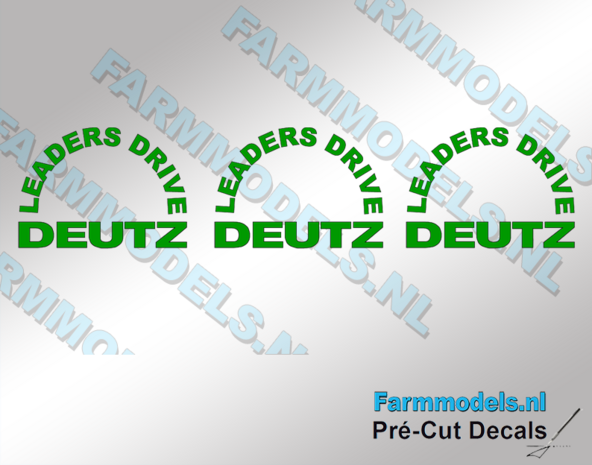 Leaders Drive Deutz logo groen op transparant, 10 mm hoog x 14 mm breedt