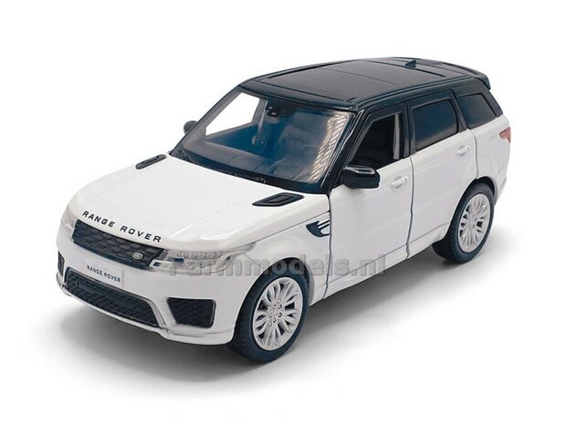 WIT Range Rover Sport, Pull back, licht en geluid 1:32   tay32105015