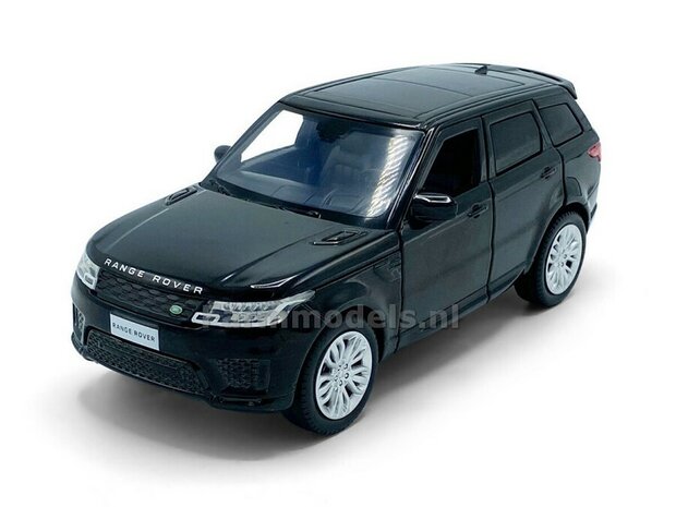 ZWART Range Rover Sport, Pull back, licht en geluid 1:32   tay32105017