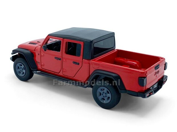 Jeep Gladiator ROOD 1:32 Tayumo TAY32130001 LET OP SPATBORDEN ROOD 