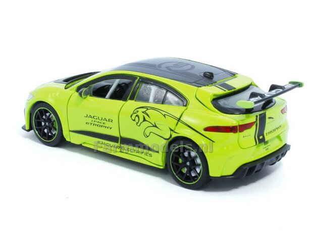 GROEN Jaguar I-PACE e-TROPHY, Pull back, licht en geluid 1:32   tay32110013