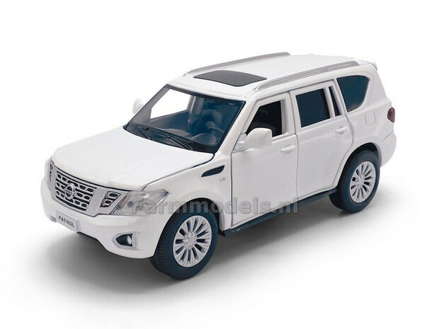 WIT Nissan Patrol Y62 / Pull back, licht en geluid  1:32  tay32115013