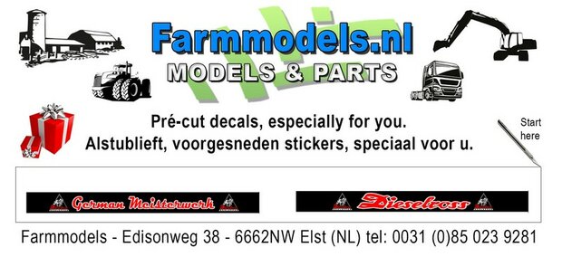 2x !!  Fendt 1050 Vario met Fendt One Cabine (2022) + FREE GIFT 2 delige voorruit stickerset Dieselross German Meisterwerk 1:32 Wiking WK77864   NB2B