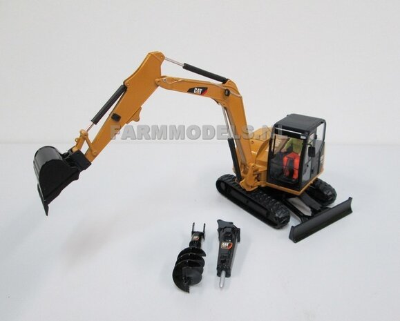 Caterpillar 308E2 CR SB Midigraver + Machinist  &amp; diverse toebehoren 1:32  DCM 85239   