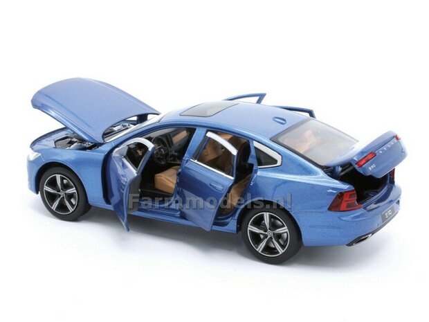 Blauw Volvo S90 met licht en geluid 1:32   TAY32100010