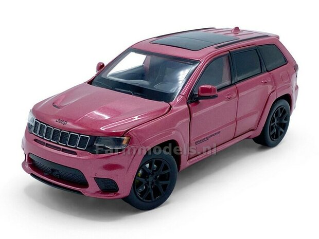 ROZE/ROOD Jeep Grand Cherokee Trackhawk, Licht, geluid en sturende voorwielen, 1:32   tay32170012