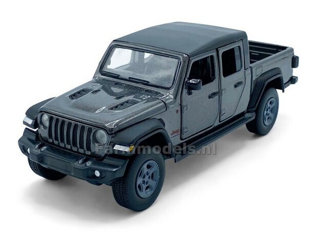 DONKER GRIJS Jeep Gladiator, Licht, geluid en sturende voorwielen  1:32    TAY32170025