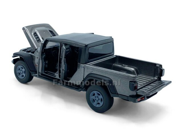 DONKER GRIJS Jeep Gladiator, Licht, geluid en sturende voorwielen  1:32    TAY32170025