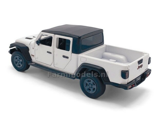 WIT Jeep Gladiator, Licht, geluid en sturende voorwielen  1:32    TAY32170026