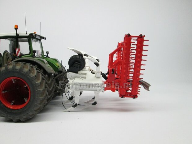 2 machines: MGP Parolin magnum 5m completa 2x grondbewerkingswerktuigen, front- &amp; achterhef  1:32 Agringegno Models