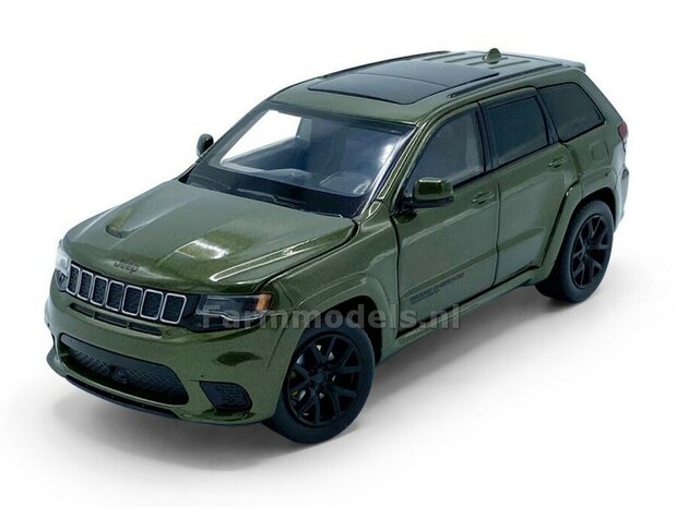 GROEN Jeep Grand Cherokee Trackhawk, Licht, geluid en sturende voorwielen, 1:32   tay32170013