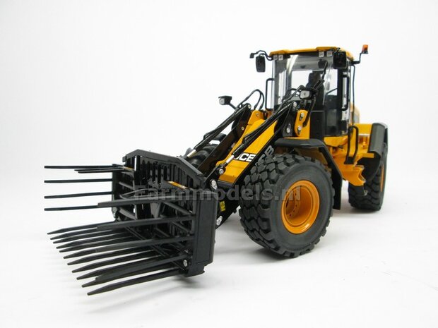 2x brede Shovel banden  &Oslash; 47 mm + Alu. velgen geschikt voor JCB 435 serie Agri Collectables 1:32         