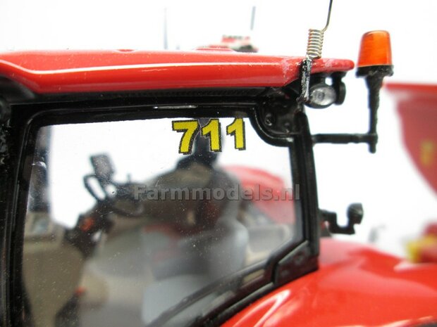 3x nummerset transparant, 5,6-mm-hoog, met zwarte outline en dropshadow stickers Decals 1:32 Farmmodels.nl