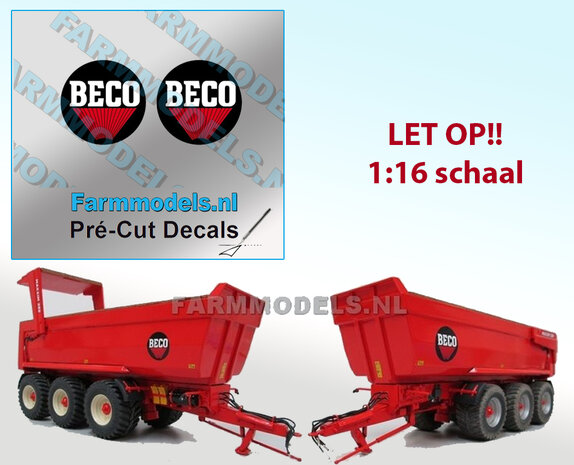 2x BECO logo &Oslash; 15 mm stickers/ Pr&eacute;-Cut Decals 1:32 Farmmodels.nl 