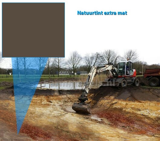 Middel bruin zand/ grond POT 1/2 LITER  Natuurtintserie Farmmodels Extra Mat Disolac 1K Synthetische DTM Aflak