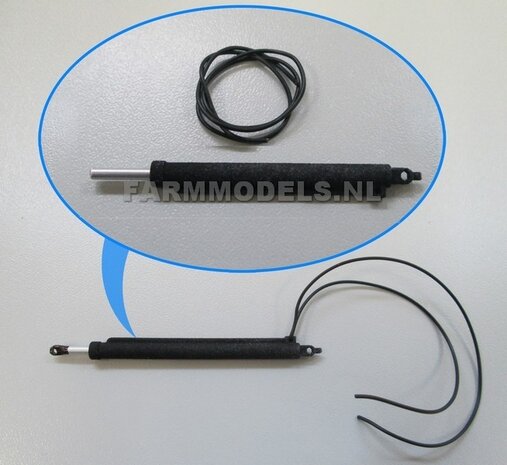 3D Cilinder zwart, Lengte in: 55 mm, Lengte uit: 95 mm, &Oslash; 3.88 mm + 20cm hydroliekleiding &Oslash; 0.8 mm            