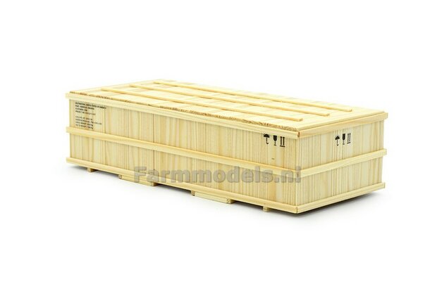 Houten transportkist LARGE, handgemaakt van echte houten latjes incl. bedrukking 1:32