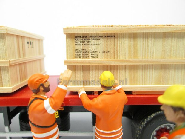 Houten transportkist LARGE, handgemaakt van echte houten latjes incl. bedrukking 1:32