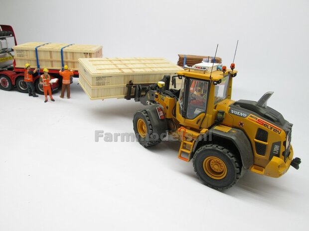 Houten transportkist LARGE, handgemaakt van echte houten latjes incl. bedrukking 1:32