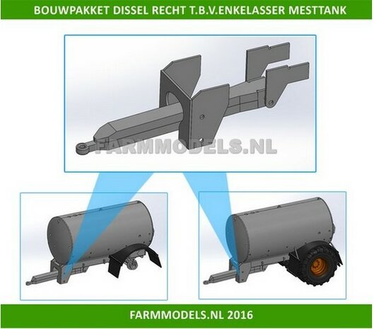 Combiset: 24835 + 24838 = VMR Quanta Dissel + enkel asser BASIS mesttank, 2x Bouwpakket 1:32 (HTD)