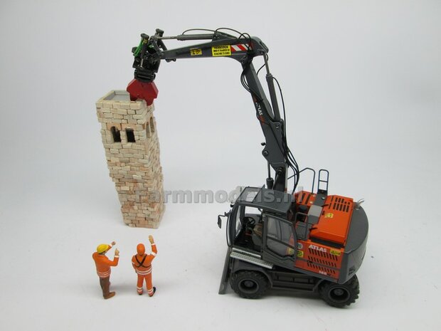 BOUWKIT Betonschaar/ Crusher ROOD OSHUMI FE500, geschikt voor S6/ S60 koppeling (o.a. Volvo EWR150, Volvo EC220LR, Liebherr 916, Atlas van AT) 1:32 