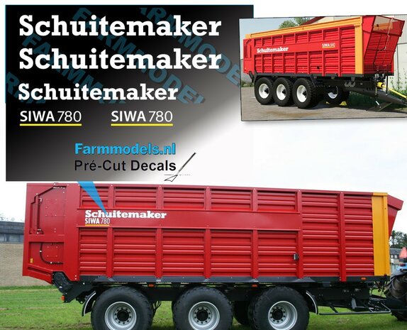 SCHUITEMAKER SIWA 780 NIEUW stickerset Decals 1:32 Farmmodels.nl