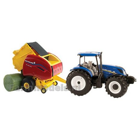 New Holland T6.180 met balenpers  ERTL 1:32 13966  