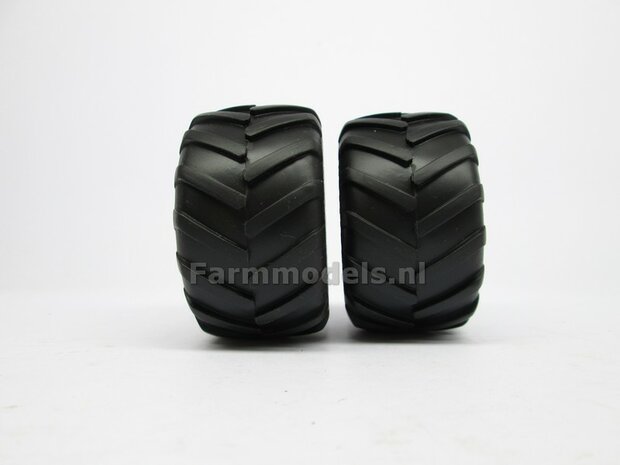 &Oslash; 59 x 32.9 mm: Alliance 1050/50 R32 Brede Lagedruk bandenset  ZONDER VELGEN 1:32