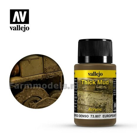 Vallejo Weathering fx European thick mud 40ml  73.807