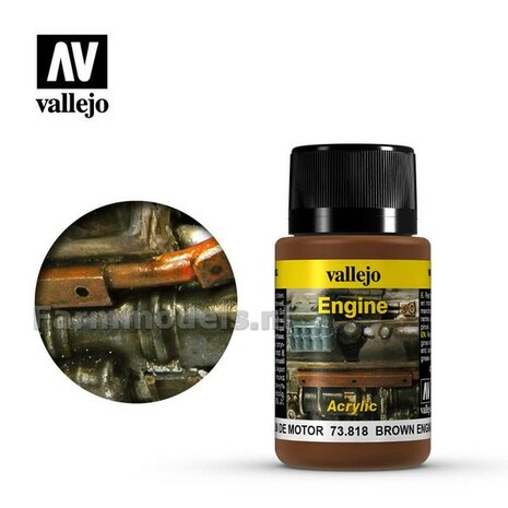 Vallejo Weathering fx brown engine soot 40ml  73.818