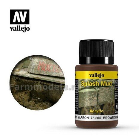 Vallejo Weathering fx brown splash mud 40ml  73.805