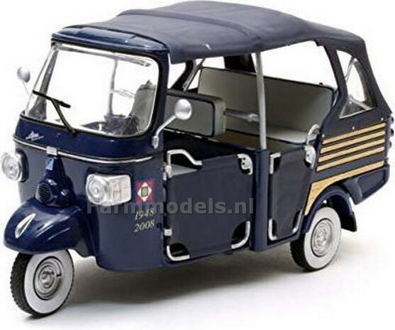 Piaggio scooter/tuktuk BLAUW passagiers versie 1:32 ITALERI/Ape 768061&gt;3
