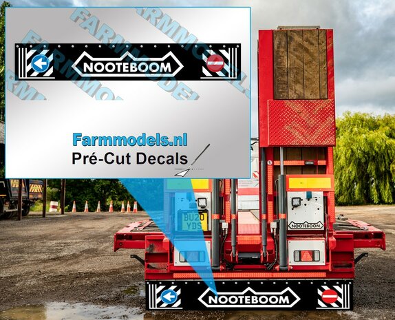 Nooteboom Spatlap zwart mat, 88 mm breed x 14,5 mm 1:32 Farmmodels.nl 