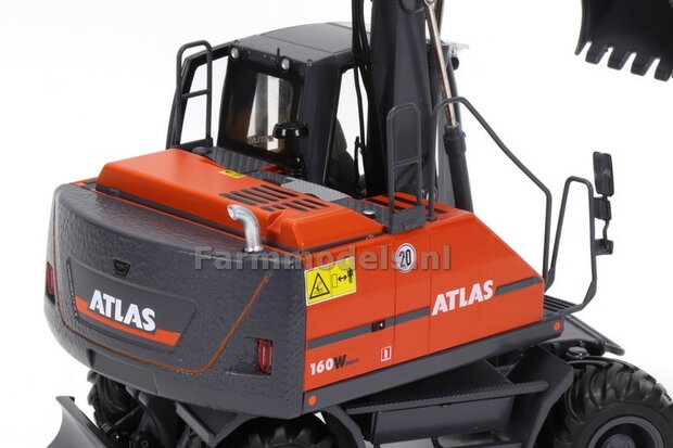 Atlas logo stickerset tbv giek en achterkant. in wit met grijze streep, 6,6x34mm + 2x  3x21 mm Decals-1:32-Farmmodels.nl