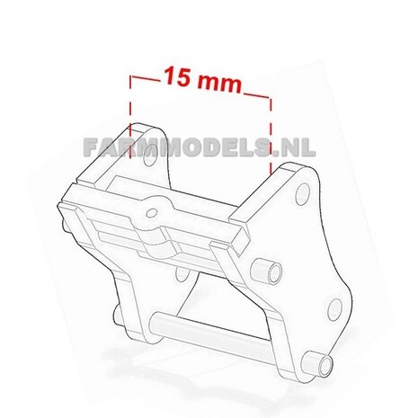 Snelwisselset BOUWKIT / connector set Rupskraan ROS New Holland / Hitachi &amp; Britains JCB etc. 1:32 (HTD)