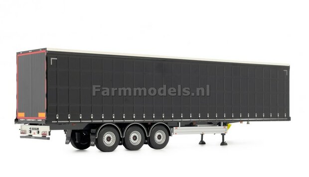 FULL BLACK PACTON curtainside trailer 1:32 Marge Models MM1902-02-02  