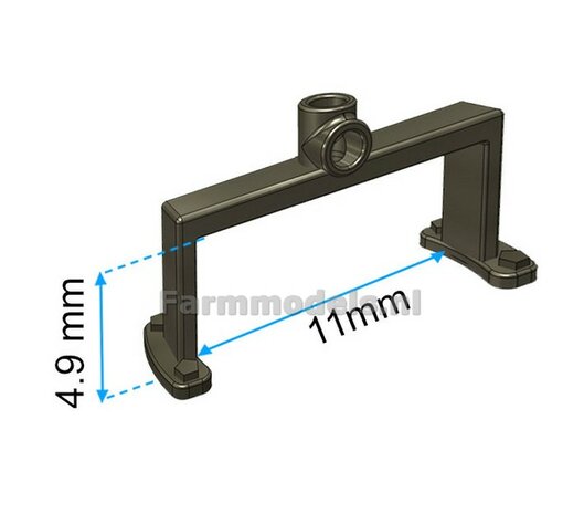 Luchtdrukwisselsysteemset GRIJS 2x beugels (voor-) as 4,9 x 11 mm, geleverd incl. slangen, koppelingen etc. 1:32                  