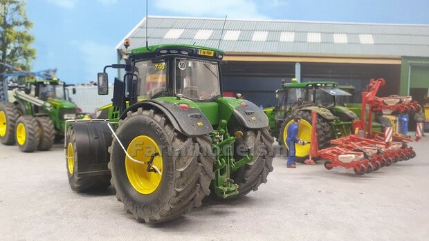 14x (Werk-) Verlichtings stickers LED met extra dikke transparante laag t.b.v. John Deere 7310R Wiking 1:32 Farmmodels.nl