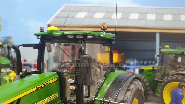 14x (Werk-) Verlichtings stickers LED met extra dikke transparante laag t.b.v. John Deere 7310R Wiking 1:32 Farmmodels.nl