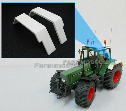 2x Spatbordverbreders geschikt voor de Fendt 615/ 612 WeiseToys 1:32 