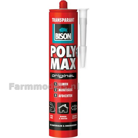 TRANSPARANT Bison Poly Max original Lijm kit 300 gram 046709