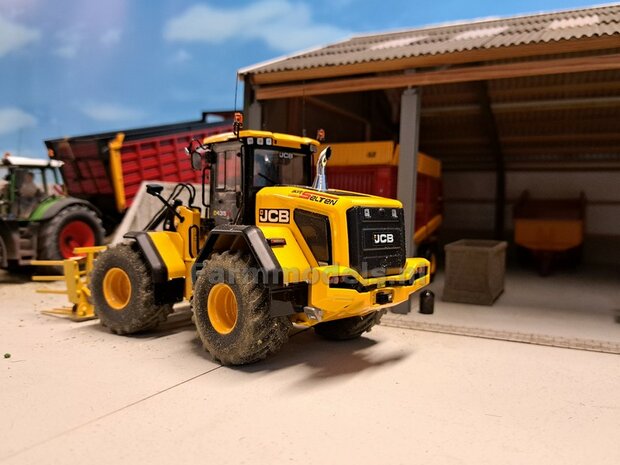 &Oslash; 50.5 x 25.5mm: JCB 435S: 2x Brede banden perfect passend op de JCB 435S originele velgen 1:32