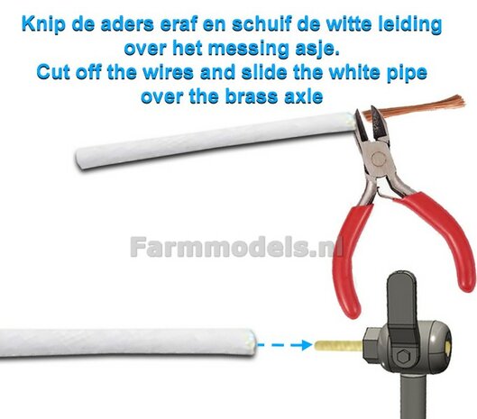 12x Kogelkranen met witte luchtleiding. Kogelkraantjes  t.b.v. leiding  &Oslash; 1 mm 1:32