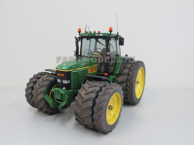 COMBI SET DUBBELLUCHT: 2x &Oslash; 48.9 mm + 2x &Oslash; 63.5 mm: DUBBELLUCHT WIELEN SET + MOLCON koppelringen + wartels ZILVERGRIJS Gespoten geleverd 1:32  NB2B  SUPERSALE