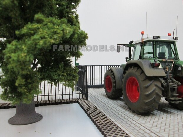 (Hoek) Paal Hekwerk bedrijf bouwkit, 61 mm hoog 1:32