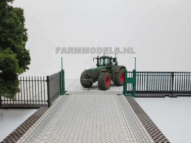 (Hoek) Paal Hekwerk bedrijf bouwkit, 61 mm hoog 1:32